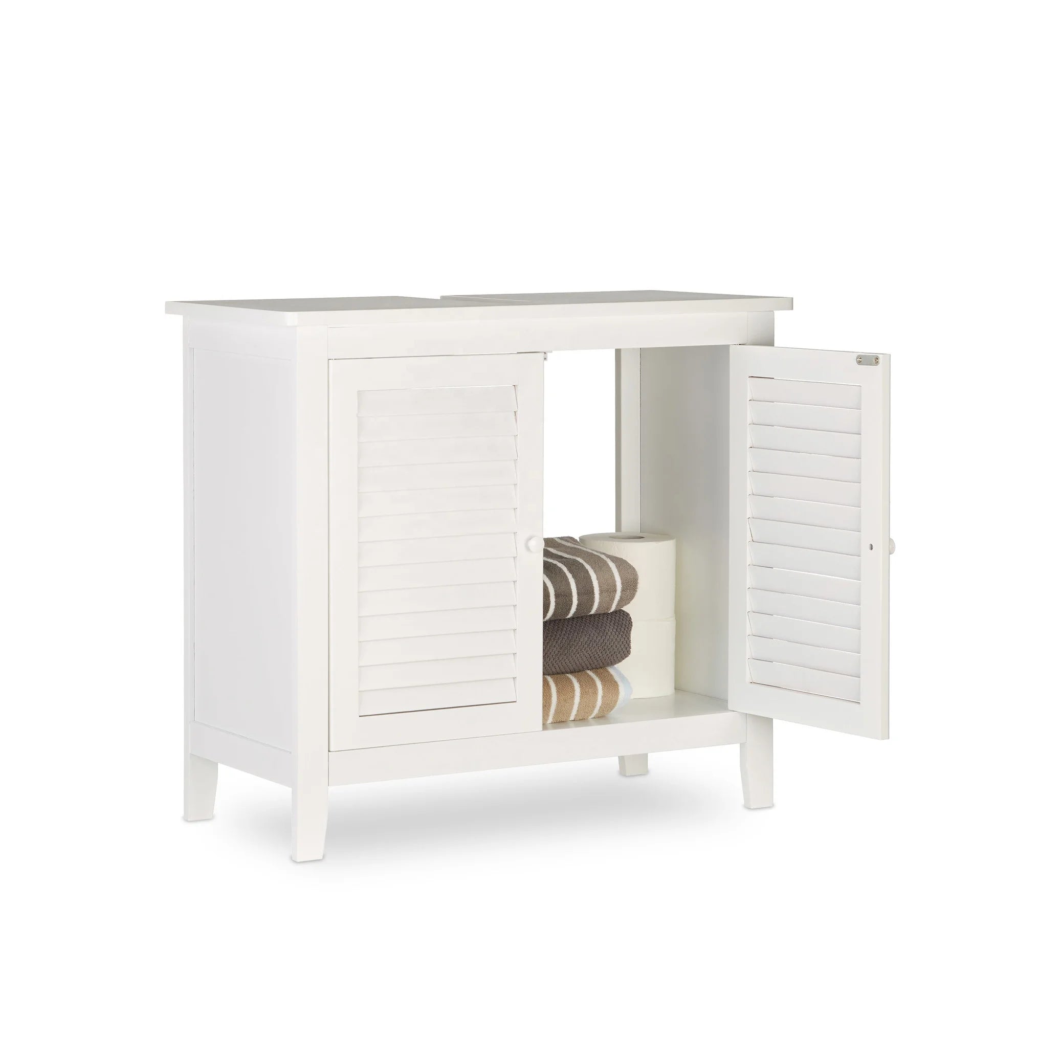 Wooden Bathroom Under Sink Cabinet Washbasin Storage Cupboard Vanity Unit Furniture Floor Cabinet with Doors