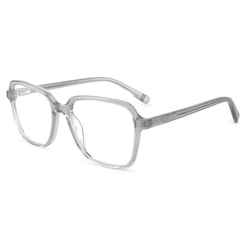 YC Trendy Grey Colour Eye Glasses Frames square Eyewear CE Certification Acetate Optical Eyeglasses Frames