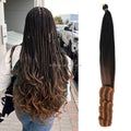22inch Synthetic Ombre Loose Body Wave Pre Stretched Easy Braid Crochet Hair Extensions French Curls Spiral Curls Braiding Hair