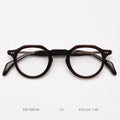 Vintage Acetate Optical Spectacle Frames Women Fashion Round Metal Eyeglass Frame Men Trend Transparent Eyewear