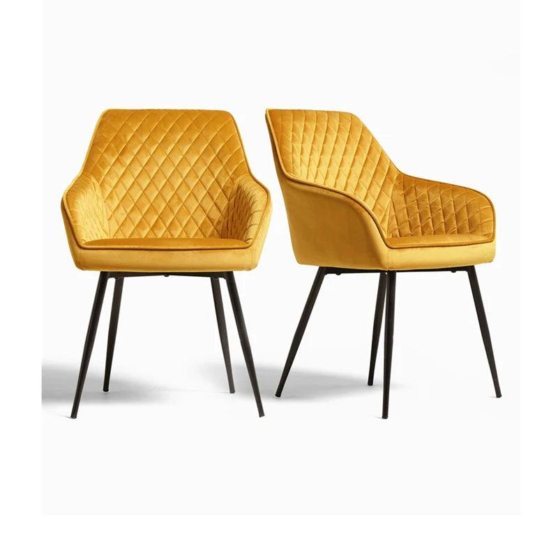 Y1924 LIXIN Upholstered PU Leather Living Room Restaurant Dining Room Dinning Chair Dining Chair with Black Powder Coated Legs