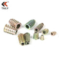 Zinc Alloy Hex Drive Furniture Connecting Wood Threaded Type D E B Insert Hexagon Nut of Wooden