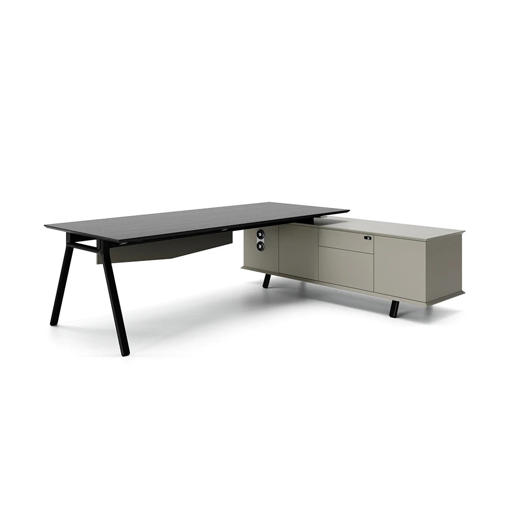 Wholesaler Price Office Funiture Modern L Shape Wooden Office Table Executive CEO Office Desks with Drawer