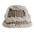 Female Face Small Autumn and Winter Knit Trapper Wool Beanie for Womenslouchy Beanie Knit Hat