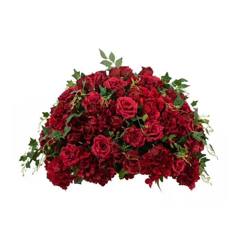 Colorful Handmade Wedding Silk Roses Hydrangea Flower Ball Centerpieces for Table Decor