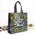 Customized Design Full Color Printing Durable Medium Non Woven Shopping Bag with Holographic Pattern Shoulder Strap-Cheap Price