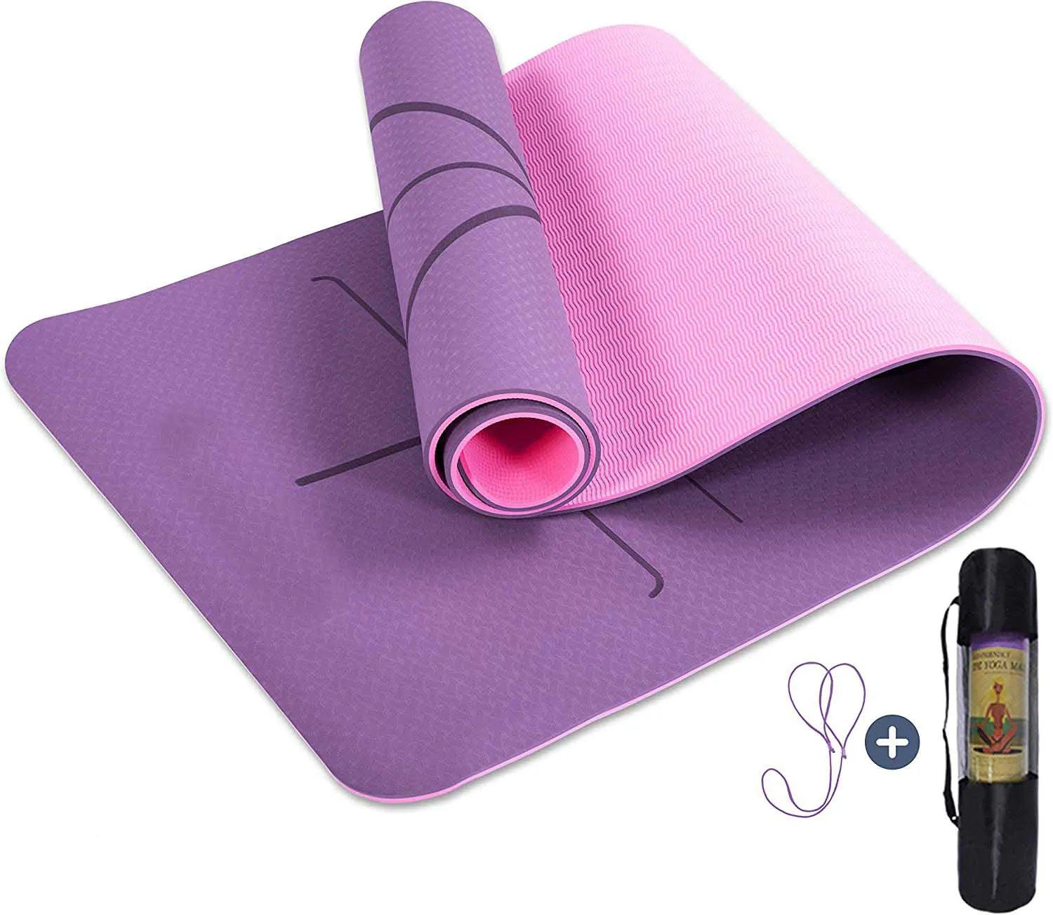 Yewayoga Tapis De Custom Gym Organic Best Exercise Fitness Folding Gymnastics Logo 6mm 8mm Thick Eco Friendly TPE Yoga Mat