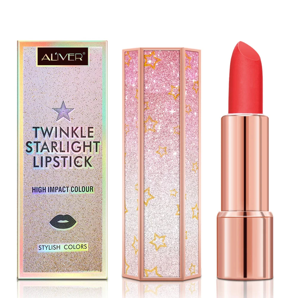 ALIVER Private Label Natural Herbal Three-dimensional Lips Soft Texture Lasting Color Custom Waterproof Matte Lipstick