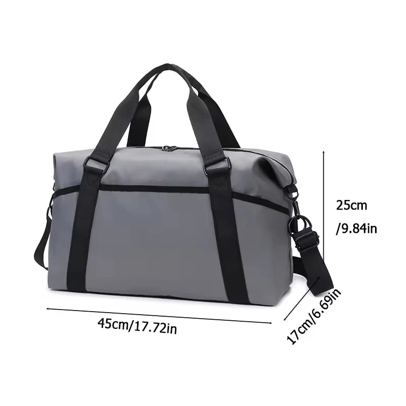 Unisex Custom Logo Square Duffle Backpack Foldable Gym Sports Overnight Travel Duffel Luggage Bag with Zipper Closure Cheap