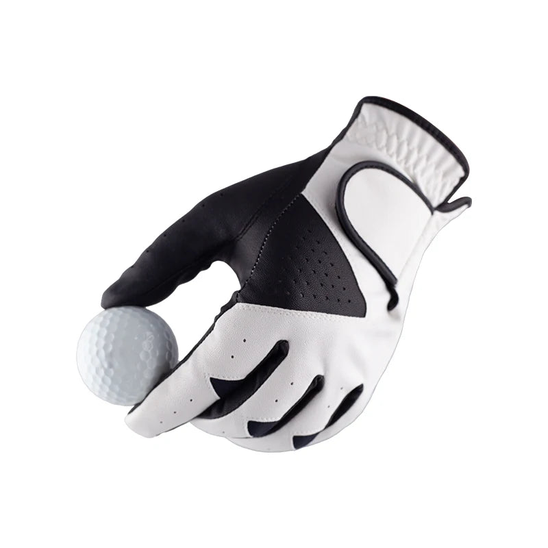 Wholesale Durable Golf Gloves Custom Logo Breathable Stitching PU Leather Cabretta Leather Sports Gloves for Hands