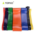 TOPKO Free Sample Custom LOGO Fitness Workout Equipment Training Elastic Rubber Gym Yoga Exercise Fitness Resistance Bands