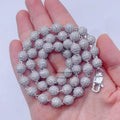 Hip Hop Bling Men Fashion Custom Made Moissanite Diamond Iced Out Rosary Chain