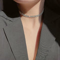 Simple Full Diamond Necklace Choker Collar Wholesale Fashion Jewelry Necklace for Women