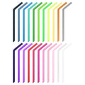 Silisum Wholesale Reusable Kitchenware Drinking Juice Bent Thick Silicone Straws