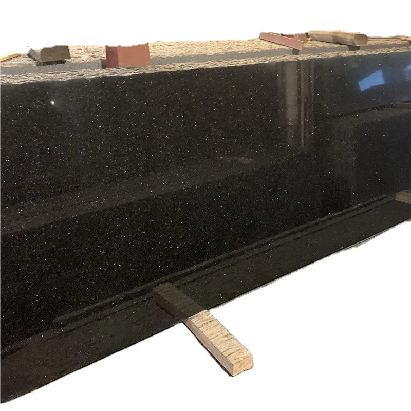 Modern Galaxy Granite Indian Black Small Slab Polished Paia Stone Durable Countertop and Flooring Tile