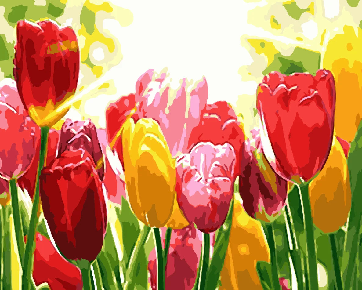 Flower DIY Oil Paint by Numbers Picture Canvas Painting by Number Kits Adult Arts and Crafts Unique Gift for Home Decor Custom