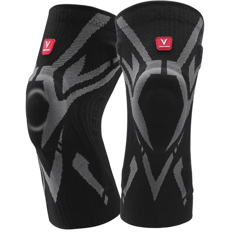 Latest Design Gym Knee Brace Compression Sleeve Gel Pain Relief Nylon Spandex Basketball Knee Pads Wholesale Workout Protection