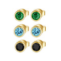 KH213 Abiding Jewelry Fashion Swiss Blue Topaz 925 Sterling Silver Natural Gemstone Stud Non Tarnish Wedding Jewelry Earrings