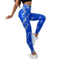Women's Seamless Tie Dye Yoga Leggings High Waist Peach Butt Lifting Design Elastic Waist Four-Way Stretch Breathable Pants