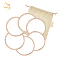 Eco-friendly 8cm Bamboo Face Cleansing Pads Organic Laundry Bag Set Reusable Cotton Makeup Remover Pads Rounds