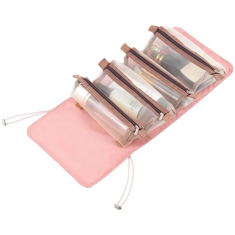 Top Quality 4- In-1 Custom logo Detachable Makeup Multifunction Bag Large Capacity Storage Traveling case for Women Girl