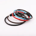 Cute Fashion Stainless Steel Clasp 4mm Real Genuine Leather Bracelet Women Men Bangle Jewelry
