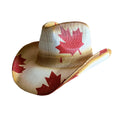 Stock Men Paper Straw Cowboy Hat Canada Mapel Painting Shapable Brim Sombreros Western Cowboy Straw Hat