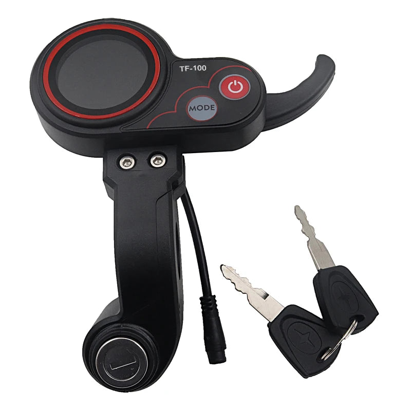 Shilop TF-100 Aluminium Li-ion Electric Switch Dashboard Throttle with Electric Door Lock Key Scooter Accessories