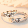 925 Sterling Silver 0.5 Carat Moissanite Ring Luxury Diamond Mountain Alliance Mutual Ring Adjustable High Trend Couple's Ring