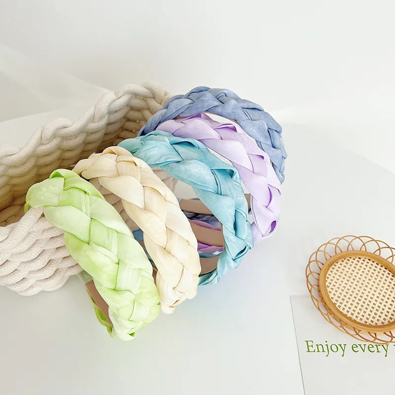 ShangHai Multi Functional Woven Headband with Sweet Silk and Shiny Silk Hair Accessories for Women