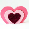 Handmade Printed Wooden Heart Block for Home & Wedding Decoration MDF Material for Valentine's Day Anniversary