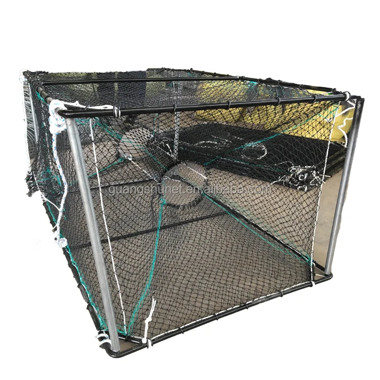 Portable 4-6-8-Hole Automatic Fishing Shrimp Trap Net for Crab Use Durable and Foldable