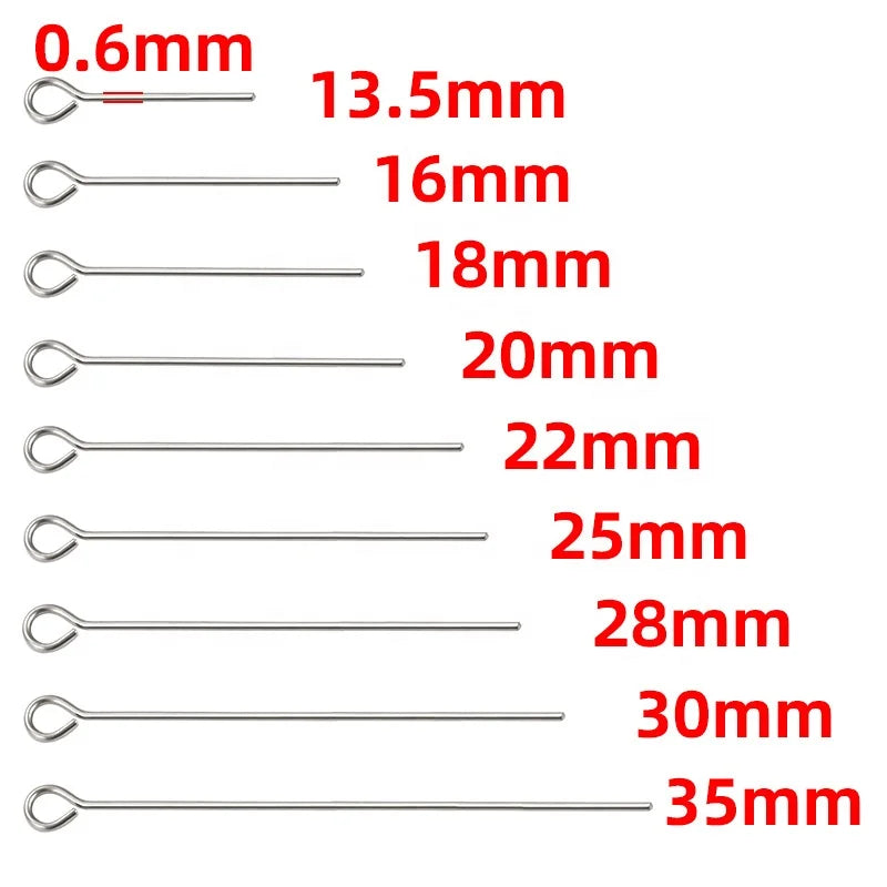 100pcs Diy Stainless Steel 9-character Needle Pins Connecting Needle Beads Material Jewelry Accessories