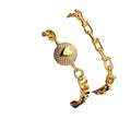HOVANCI 4 Pack Elastic Bracelets in Golden Color Unique Cubic Zirconia Heart Charm for Hip Pop Lovers for Wedding or Gift