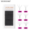 XIUSUZAKI Custom Logo Package 0.05 0.07 YY W Shape Eyelash Extension Individual False Eyelashes Yy Lashes D L Curl Silk Eyelash