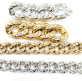 Acrylic Simple Diamond Inlaid Chain Gold and Silver Jewelry Buckle Bag Earrings Phone case Hole Shoes DIY Accessories