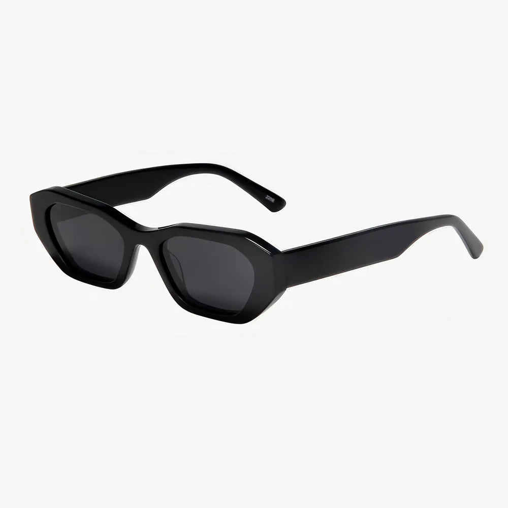 Finewell 22SA036 Fashion Vintage Luxury Rectangle Acetate Sunglasses Retro Custom Logo Square Polarized Shades for Women Men