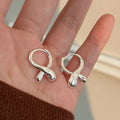 Factory Wholesale 925 Sterling Silver Hammered Cross Shape Clip Earrings for Women Gifts