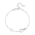 Fine Jewelry Wholesale Minimalist 925 Silver Heart Number 8 Musk Infinite Symbol VVS Moissanite Bracelet for Women High Grade
