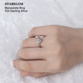 Hight Quality Wholesaler Starsgem Engagement Ring Jewelry 925 Sterling Silver Moissanite Ring