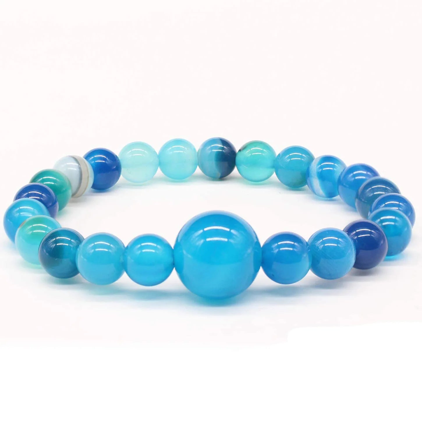Anti Nausea Wristband Bracelet 6&14MM Natural Stone Bracelet Nausea Relief Bands Adjustable Bracelet