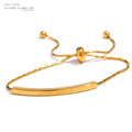 JINYOU 845 Wholesale Charm Gold Romantic Lover Dream Trendy Jewelry Stainless Steel Geometric Chain Adjustable Bangle Bracelet