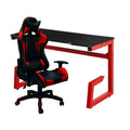 Modern Home Study Computer Gaming Desk with MDF Top and Metal Frame for Laptop and Gaming