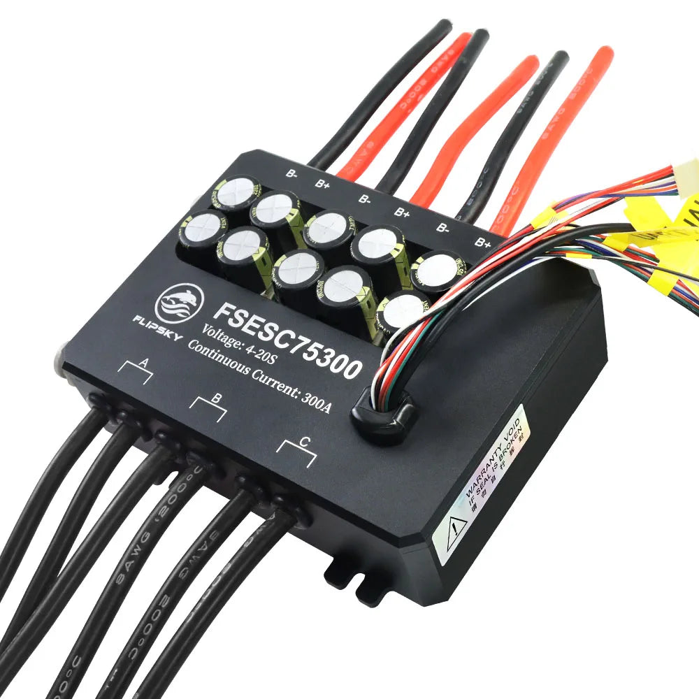 Flipsky Surfboard Fighting Robot FSESC 75300 High Current 84V 350A ESC Base on Vesc With Aluminum Case Water Cooling Enclosure