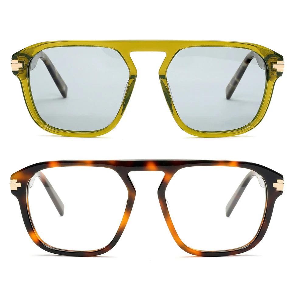 Classic Design Acetate Sunglasses High-grade Lenses Polarized Sunglasses Metal Decoration Custom Logo