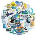 50Pcs Protect the Earth Global Climate Label Sticker for Girl Student Home Wall Car Luggage Laptop Diy Washi Stickers