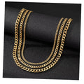 Hip Hop Jewelry Hip Hop 18k Gold Plated 316L Stainless Steel Cuban Chain Necklace Wholesale