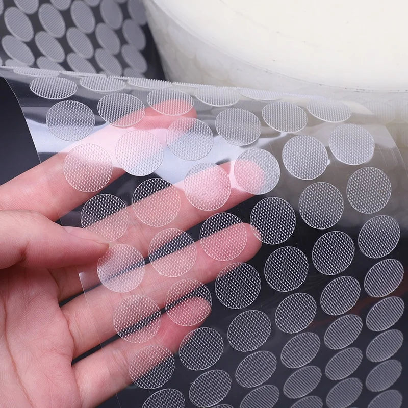 Customized Transparent Eco-Friendly Heat Resistant Self Adhesive Screw Back to Back Hook and Loop Dot
