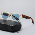 Luxury Fashion Small Square Frame Retro Ladies Personality Print Logo Designer Sunglasses Women