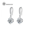 Elegant 1CT 6.5mm Four Claws Circle 925 Sterling Silver VVS Moissanite Stud Earrings for Women Fashionable Accessories